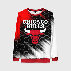 Свитшот женский CHICAGO BULLS, цвет: 3D-красный