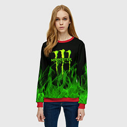 Свитшот женский MONSTER ENERGY, цвет: 3D-красный — фото 2