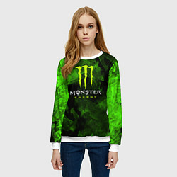 Свитшот женский MONSTER ENERGY, цвет: 3D-белый — фото 2