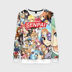 Свитшот женский SENPAI, цвет: 3D-белый