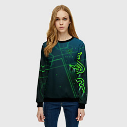 Свитшот женский RAZER CYBERSPORT, цвет: 3D-черный — фото 2