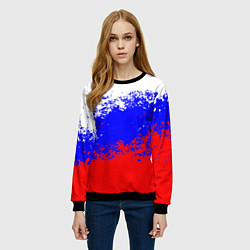 Свитшот женский Россия, цвет: 3D-черный — фото 2