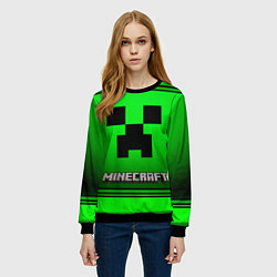 Свитшот женский Minecraft, цвет: 3D-черный — фото 2