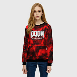Свитшот женский Doom Eternal, цвет: 3D-черный — фото 2