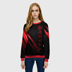 Свитшот женский The Witcher, цвет: 3D-красный — фото 2