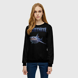 Свитшот женский Loot Shark Fortnite, цвет: 3D-черный — фото 2