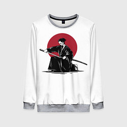 Свитшот женский Японский самурай Z, цвет: 3D-меланж