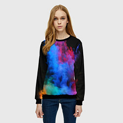 Свитшот женский КРАСКИ, цвет: 3D-черный — фото 2