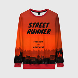 Свитшот женский Street runner, цвет: 3D-красный