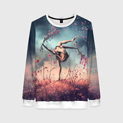 Женский свитшот Танцующая с цветами ведьма