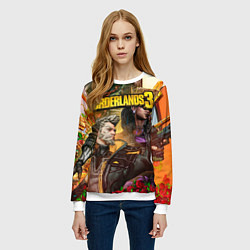 Свитшот женский Borderlands 3, цвет: 3D-белый — фото 2