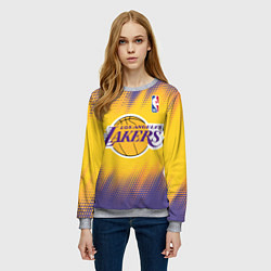 Свитшот женский Los Angeles Lakers, цвет: 3D-меланж — фото 2