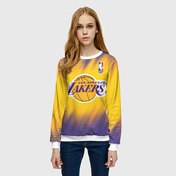 Свитшот женский Los Angeles Lakers, цвет: 3D-белый — фото 2