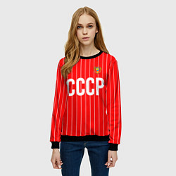 Свитшот женский Форма сборной СССР, цвет: 3D-черный — фото 2