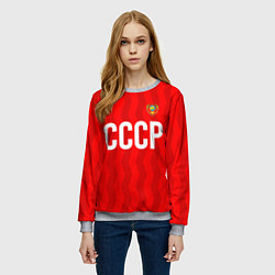Свитшот женский Форма сборной СССР, цвет: 3D-меланж — фото 2