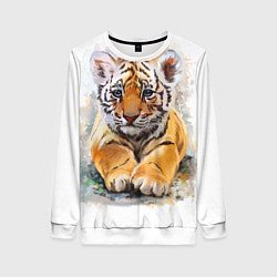 Свитшот женский Tiger Art, цвет: 3D-белый