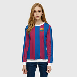 Свитшот женский FC Barcelona 2021, цвет: 3D-белый — фото 2