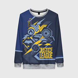 Свитшот женский Justice League, цвет: 3D-меланж