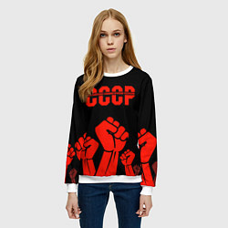 Свитшот женский СССР, цвет: 3D-белый — фото 2