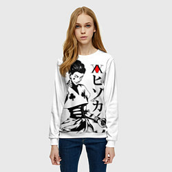 Свитшот женский Hunter x Hunter, Hisoka, цвет: 3D-белый — фото 2