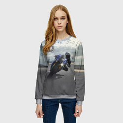 Свитшот женский Yamaha, цвет: 3D-меланж — фото 2