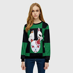 Свитшот женский Падшие ученики, выживший лис, цвет: 3D-черный — фото 2