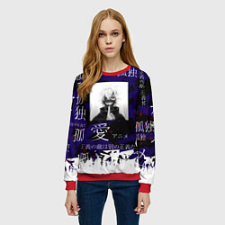 Свитшот женский Токийский гуль, цвет: 3D-красный — фото 2