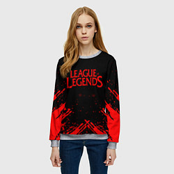 Свитшот женский League of legends, цвет: 3D-меланж — фото 2