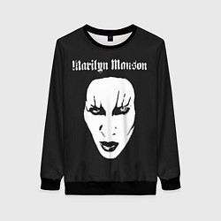 Свитшот женский Marilyn Manson, цвет: 3D-черный