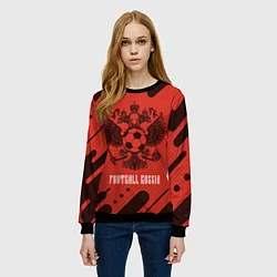 Свитшот женский FOOTBALL RUSSIA Футбол, цвет: 3D-черный — фото 2