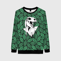 Свитшот женский Тиранозавр нежить, цвет: 3D-черный