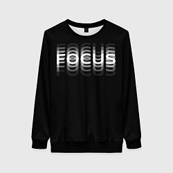 Свитшот женский FOCUS: WHITE, цвет: 3D-черный