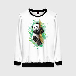Свитшот женский Панда, цвет: 3D-черный