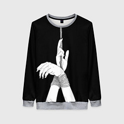 Свитшот женский Связанные руки эстетика, цвет: 3D-меланж