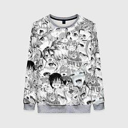 Женский свитшот Ahegao monochrome