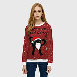 Свитшот женский Новогодний ЪУЪ, цвет: 3D-белый — фото 2