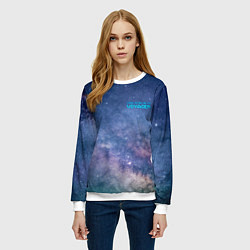 Свитшот женский Услышь мой вой уже, это Voyager, цвет: 3D-белый — фото 2