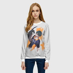 Свитшот женский Кагеяма Тобио, цвет: 3D-белый — фото 2