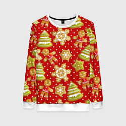 Свитшот женский С Новым Годом!, цвет: 3D-белый