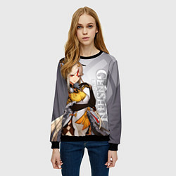 Свитшот женский GENSHIN IMPACT, НИН ГУАН, цвет: 3D-черный — фото 2