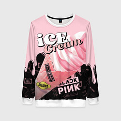 Свитшот женский BLACKPINK ICE CREAM, цвет: 3D-белый