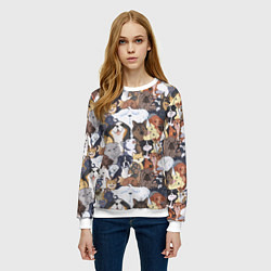 Свитшот женский Dogs, цвет: 3D-белый — фото 2