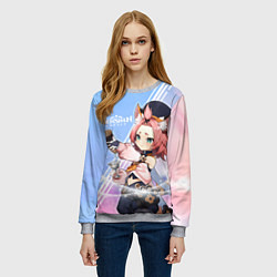 Свитшот женский Genshin Impact, цвет: 3D-меланж — фото 2