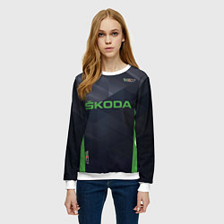 Свитшот женский Skoda VRS Z, цвет: 3D-белый — фото 2