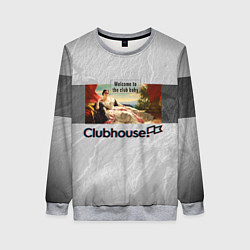Свитшот женский Clubhouse Welcome Клабхаус, цвет: 3D-меланж