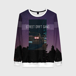 Свитшот женский Street Drift Gang Дрифт, цвет: 3D-белый