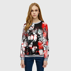 Свитшот женский ТЕТРАДЬ СМЕРТИ, цвет: 3D-меланж — фото 2