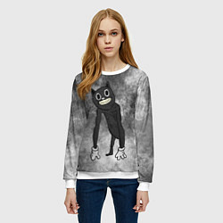Свитшот женский Cartoon cat, цвет: 3D-белый — фото 2