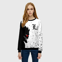 Свитшот женский ТЕТРАДЬ СМЕРТИ, цвет: 3D-черный — фото 2