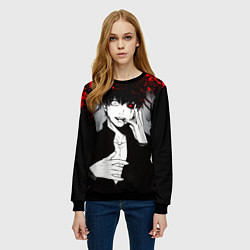 Свитшот женский ТОКИЙСКИЙ ГУЛЬ TOKYO GHOUL, цвет: 3D-черный — фото 2